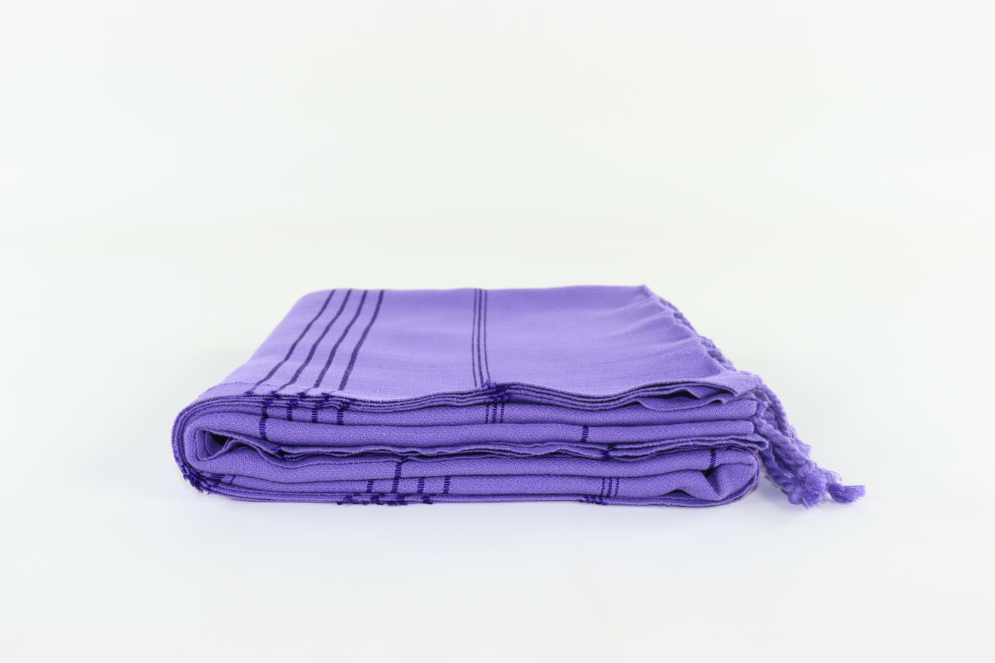 Premium Turkish Striped Towel Peshtemal Fouta (Purple)