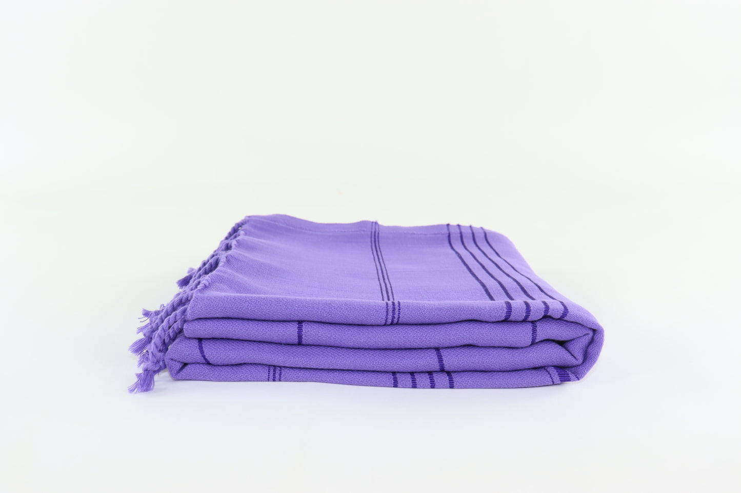 Premium Turkish Striped Towel Peshtemal Fouta (Purple)