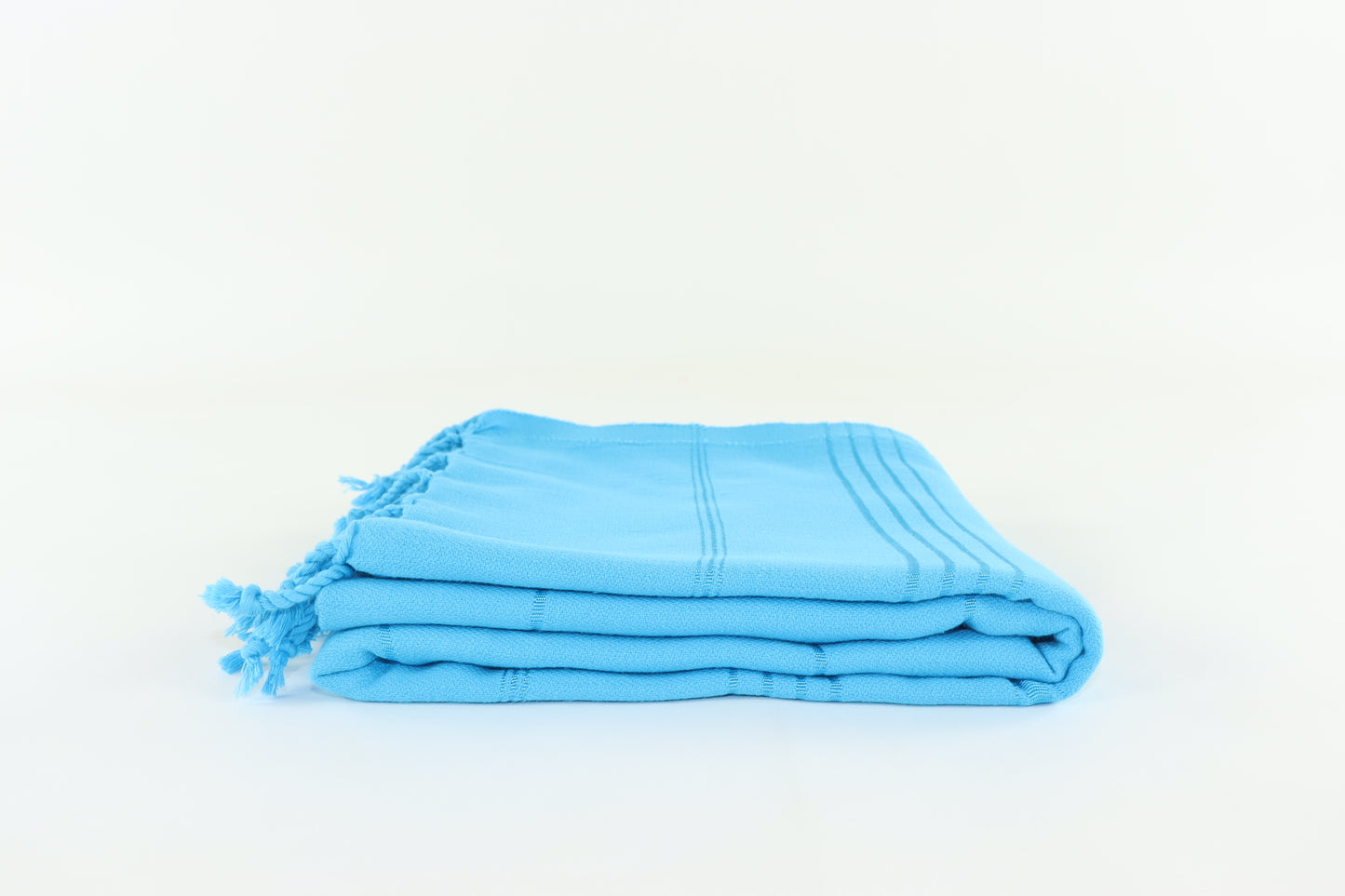 Premium Turkish Striped Towel Peshtemal Fouta (Turquoise Blue)