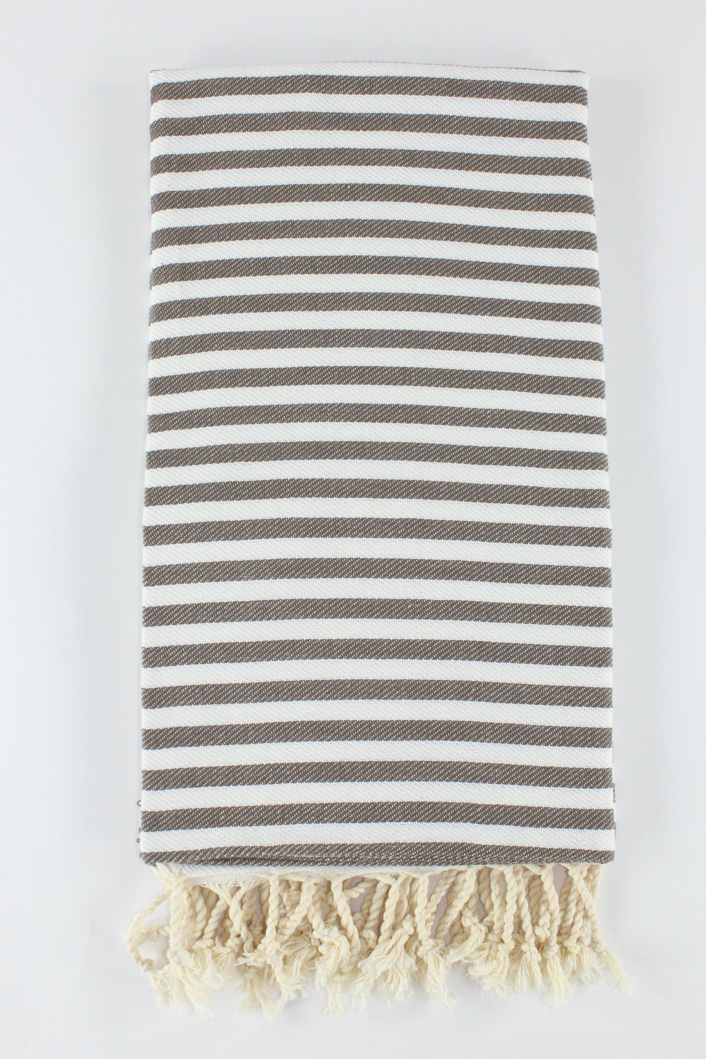 Premium Turkish Full Striped Towel Peshtemal Fouta (Brown)