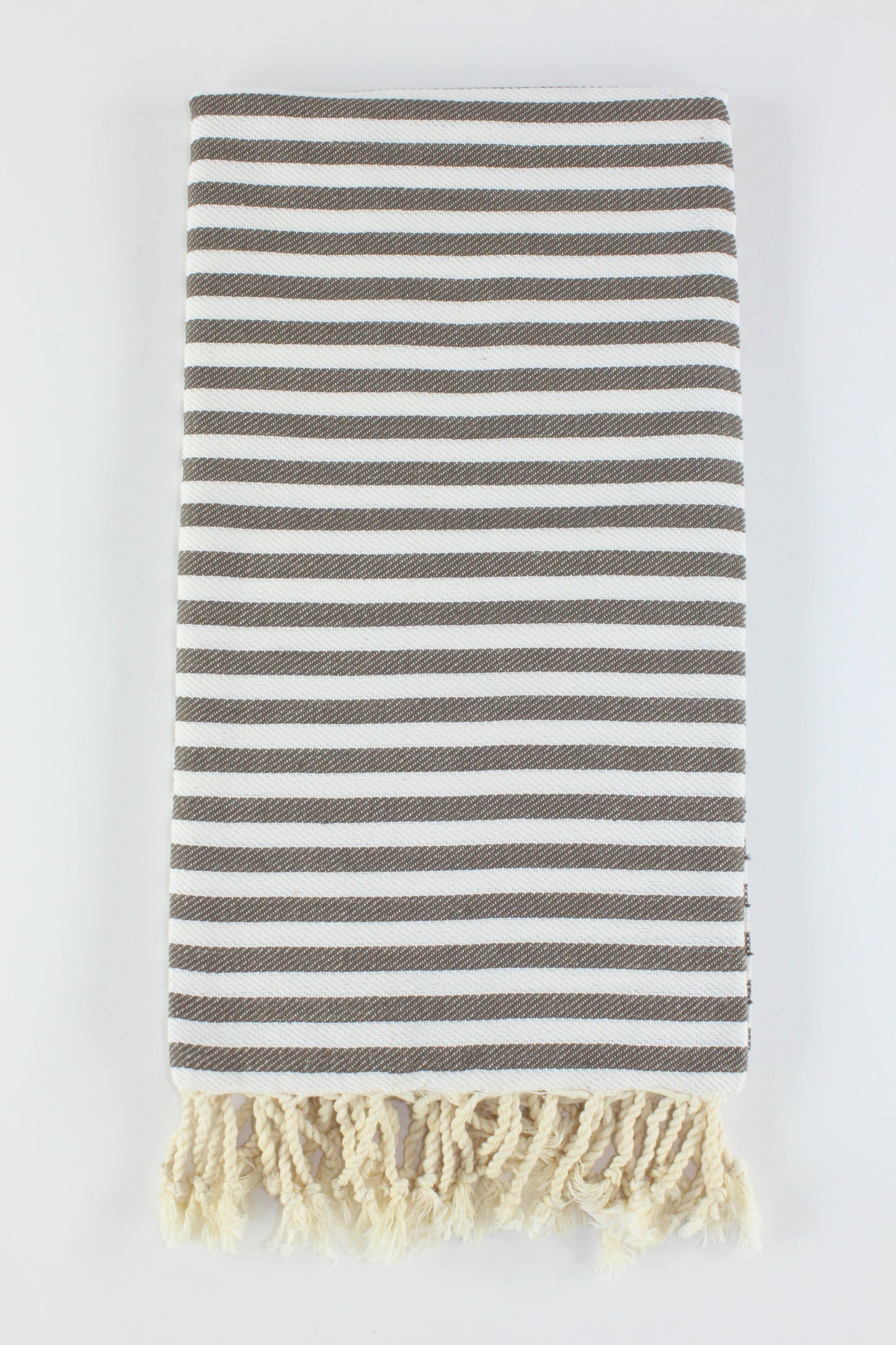 Premium Turkish Full Striped Towel Peshtemal Fouta (Brown)