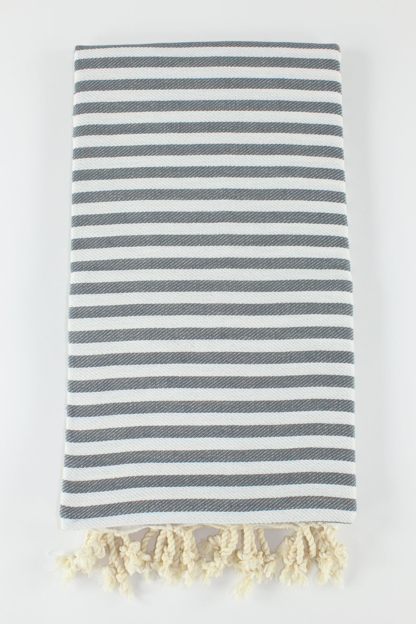 Premium Turkish Full Striped Towel Peshtemal Fouta (Gray)