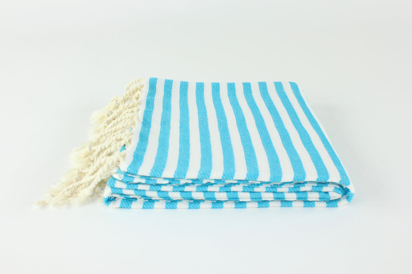 Premium Turkish Full Striped Towel Peshtemal Fouta (Turquoise)