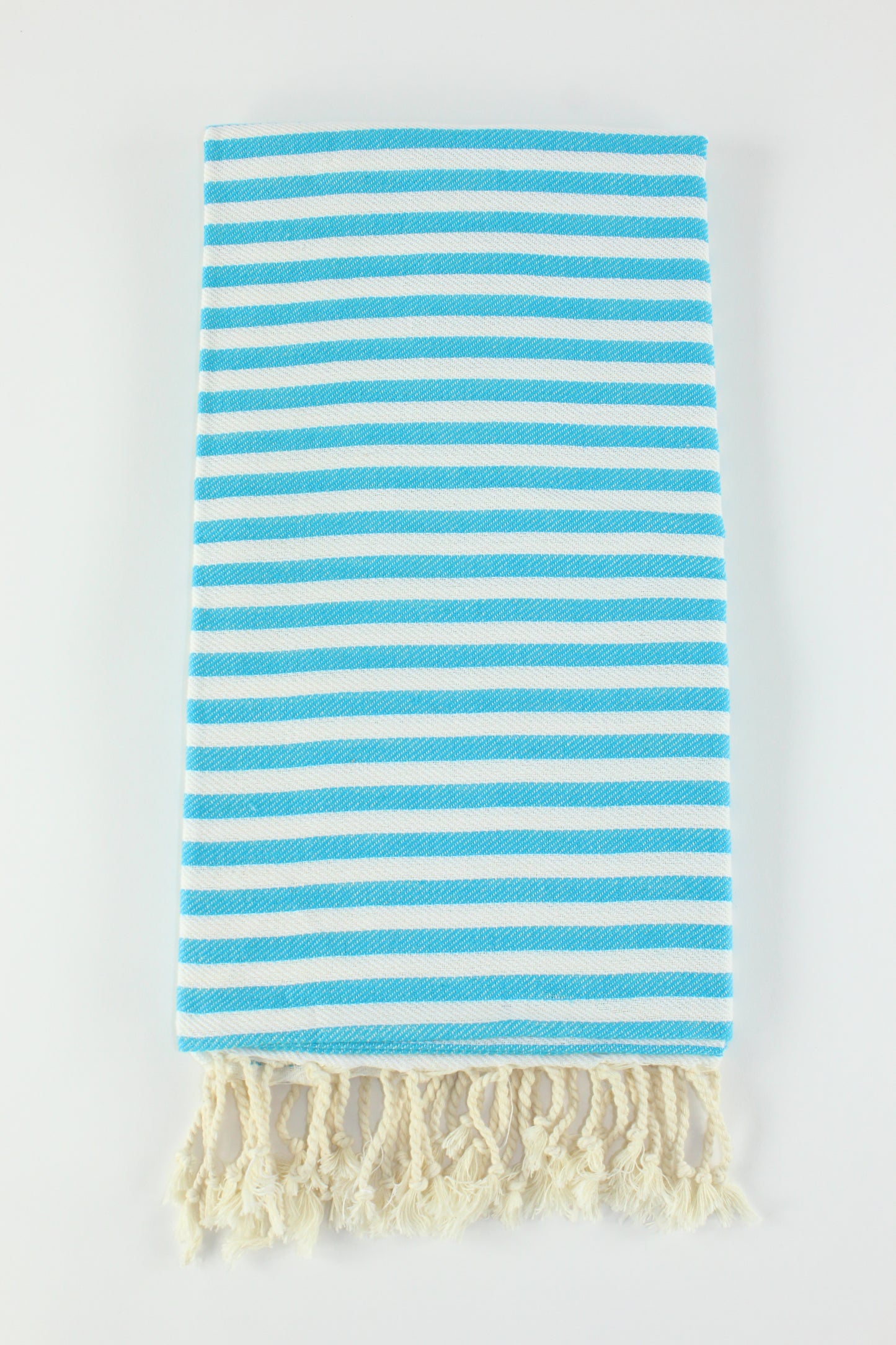 Premium Turkish Full Striped Towel Peshtemal Fouta (Turquoise)