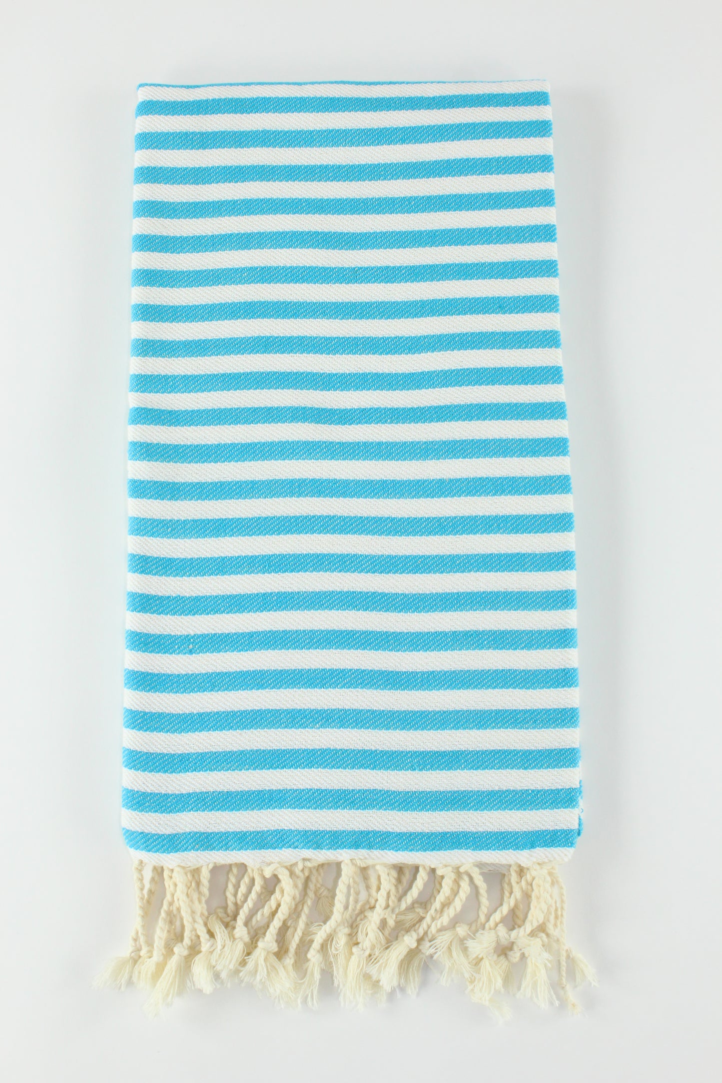 Premium Turkish Full Striped Towel Peshtemal Fouta (Turquoise)