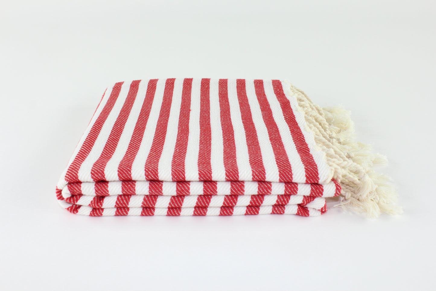 Premium Turkish Full Striped Towel Peshtemal Fouta (Red)