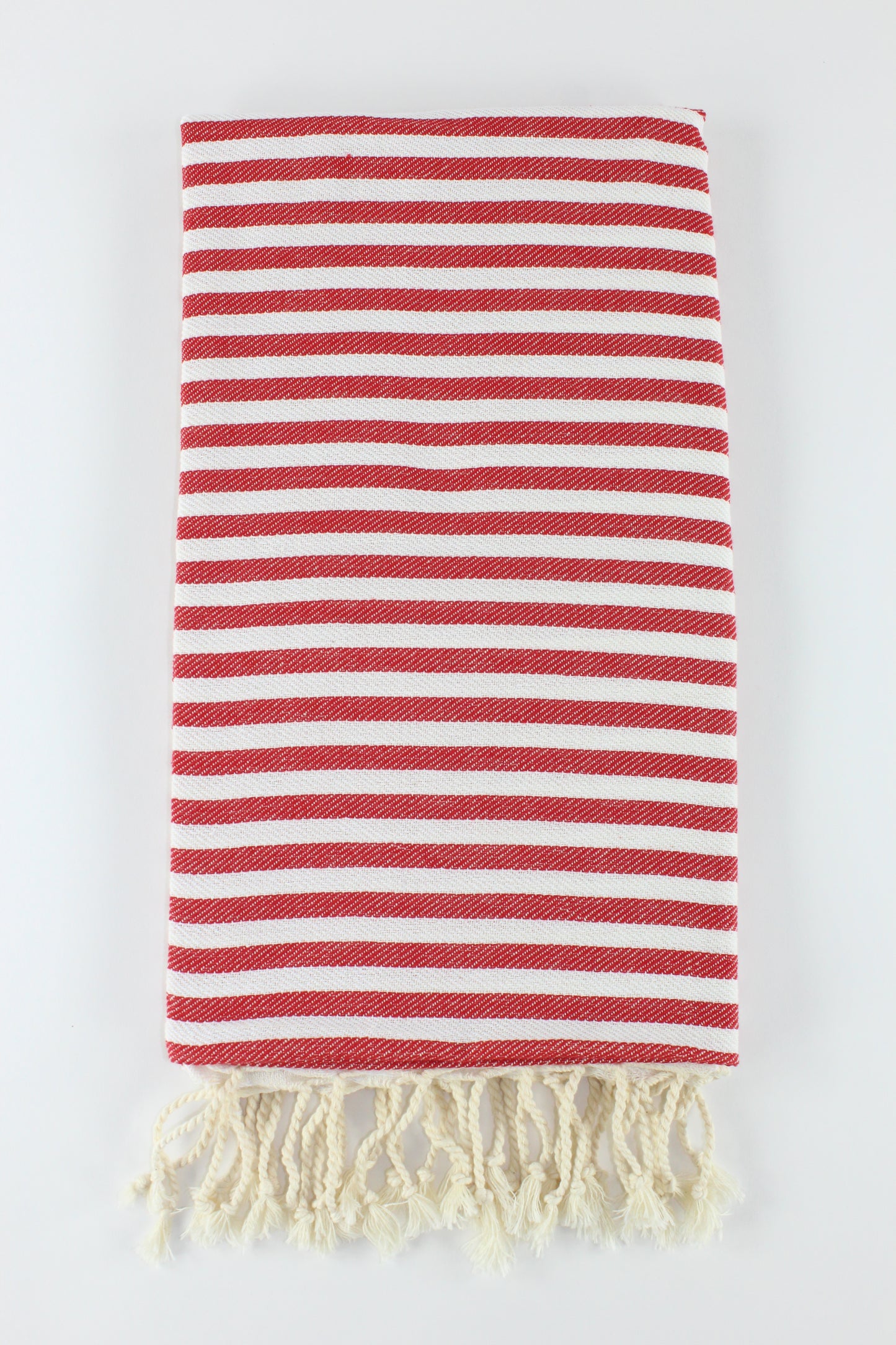 Premium Turkish Full Striped Towel Peshtemal Fouta (Red)