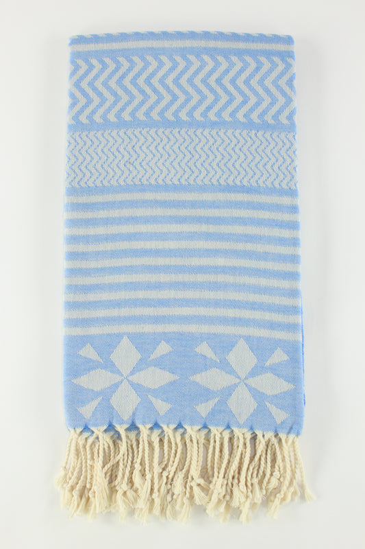 Premium Turkish Towel Peshtemal Fouta (Duck Blue)