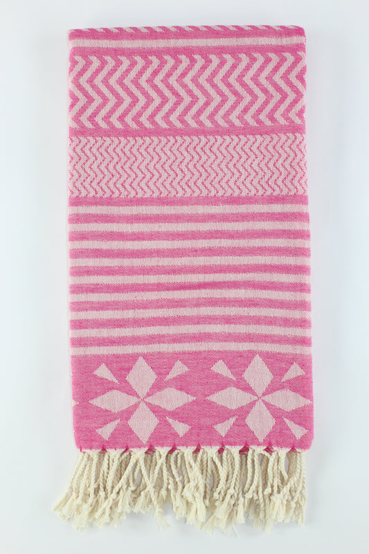 Premium Turkish Towel Peshtemal Fouta (Fuchsia)