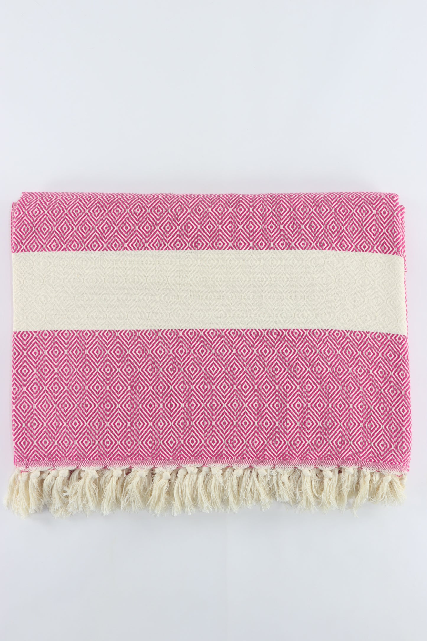 Premium Turkish Diamond Blanket Throw (Fuchsia)