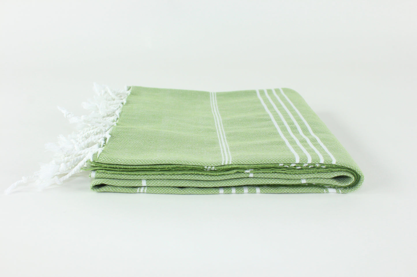 Premium Turkish Classic Striped Towel Peshtemal Fouta (Green)