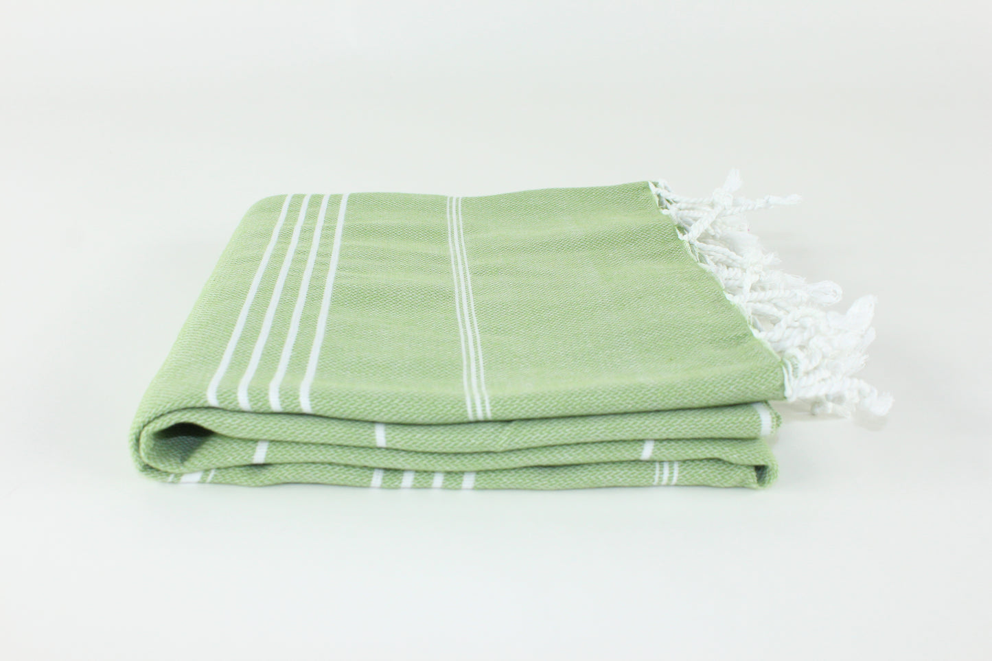 Premium Turkish Classic Striped Towel Peshtemal Fouta (Green)