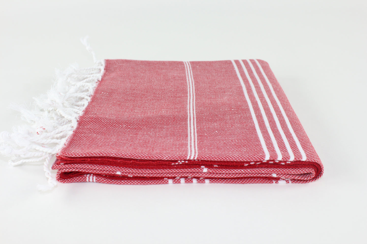 Premium Turkish Classic Striped Towel Peshtemal Fouta (Red)