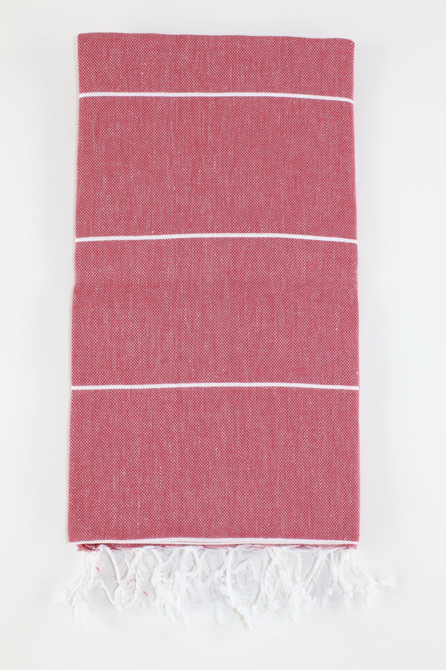 Premium Turkish Classic Striped Towel Peshtemal Fouta (Red)