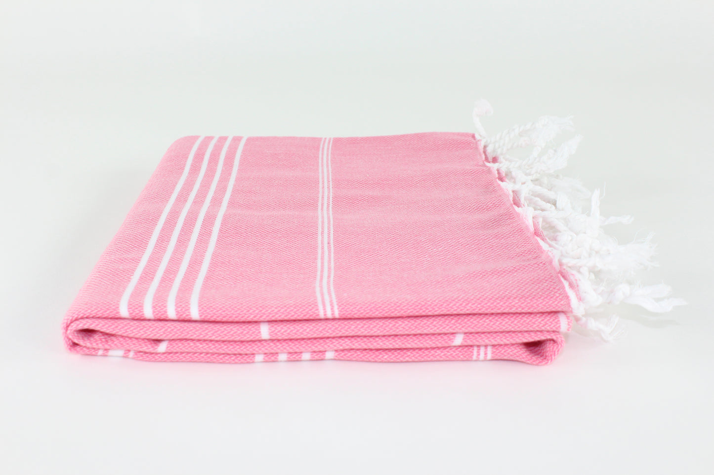 Premium Turkish Classic Striped Towel Peshtemal Fouta (Candy Pink)