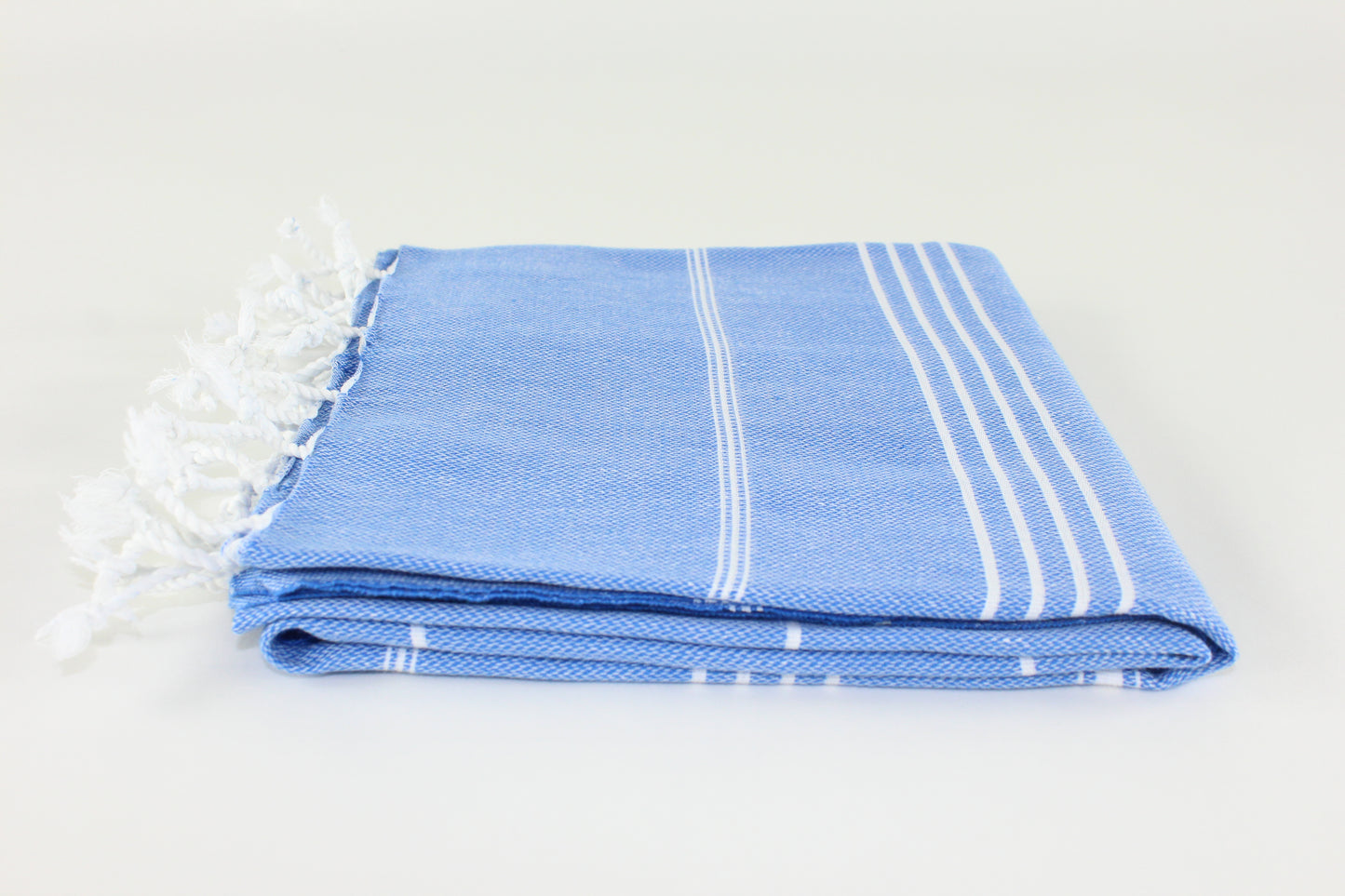 Premium Turkish Classic Striped Towel Peshtemal Fouta (Royal Blue)