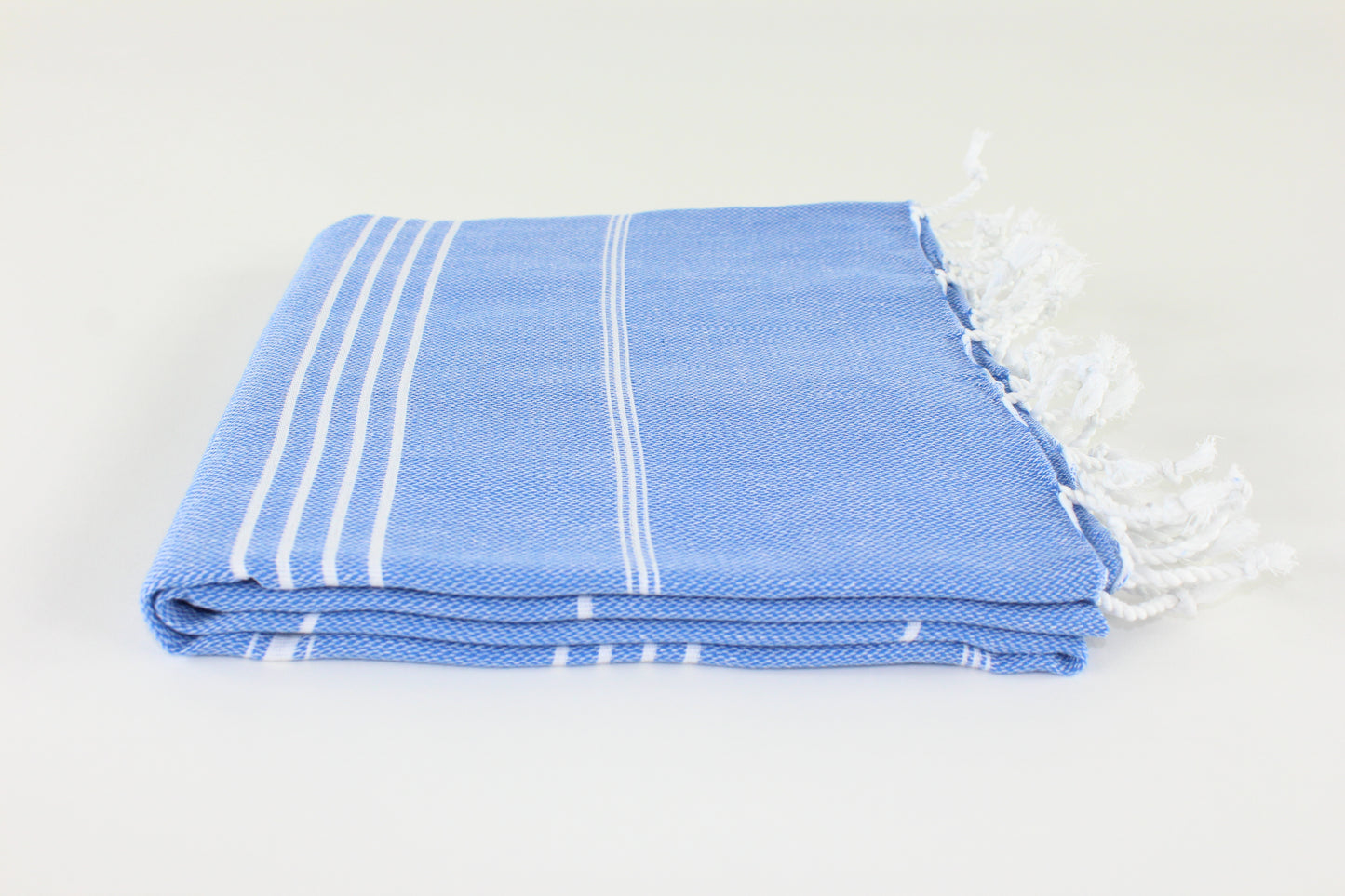 Premium Turkish Classic Striped Towel Peshtemal Fouta (Royal Blue)