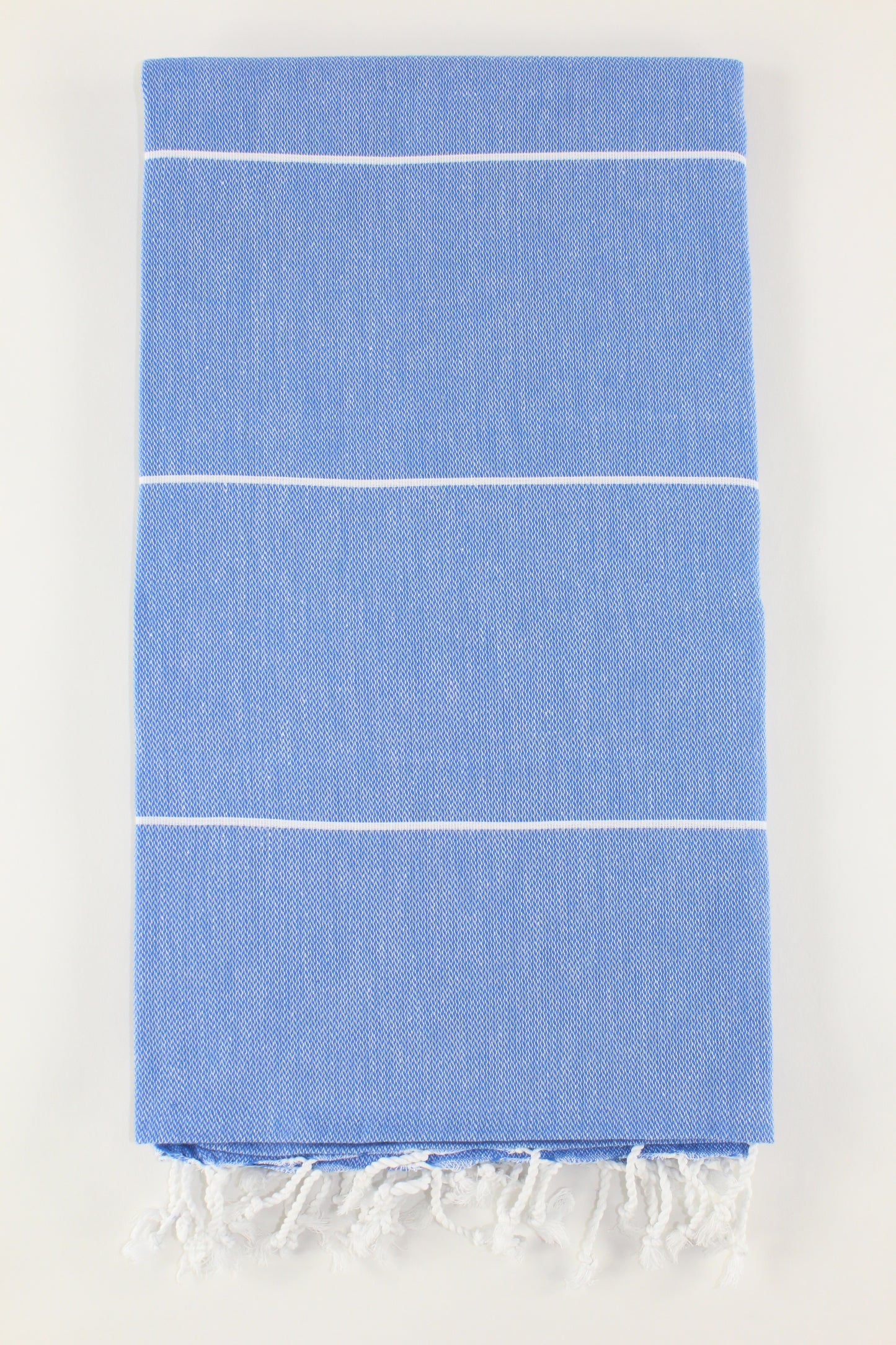 Premium Turkish Classic Striped Towel Peshtemal Fouta (Royal Blue)