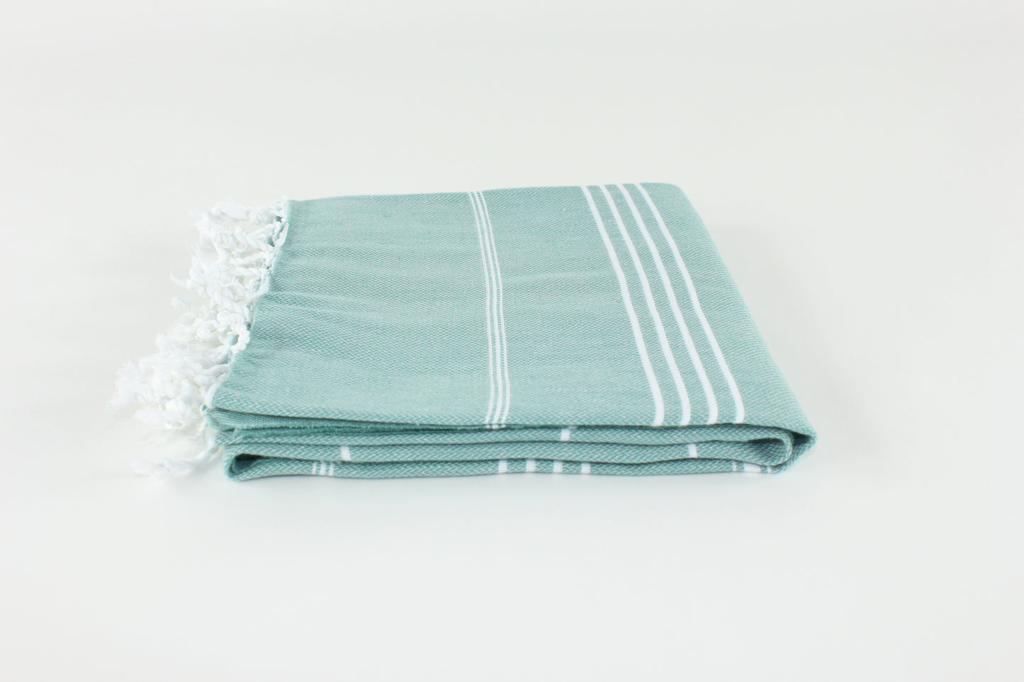 Premium Turkish Classic Striped Towel Peshtemal Fouta (Eucalyptus)