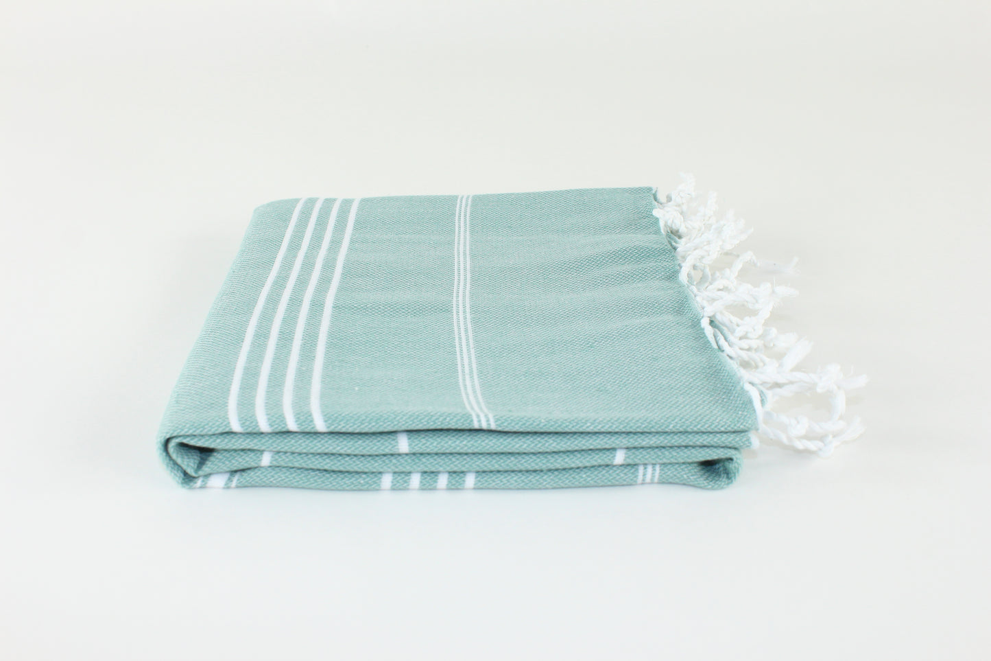 Premium Turkish Classic Striped Towel Peshtemal Fouta (Eucalyptus)