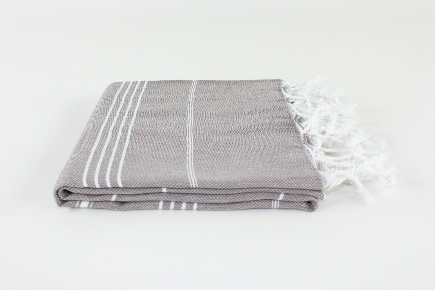 Premium Turkish Classic Striped Towel Peshtemal Fouta (Brown)