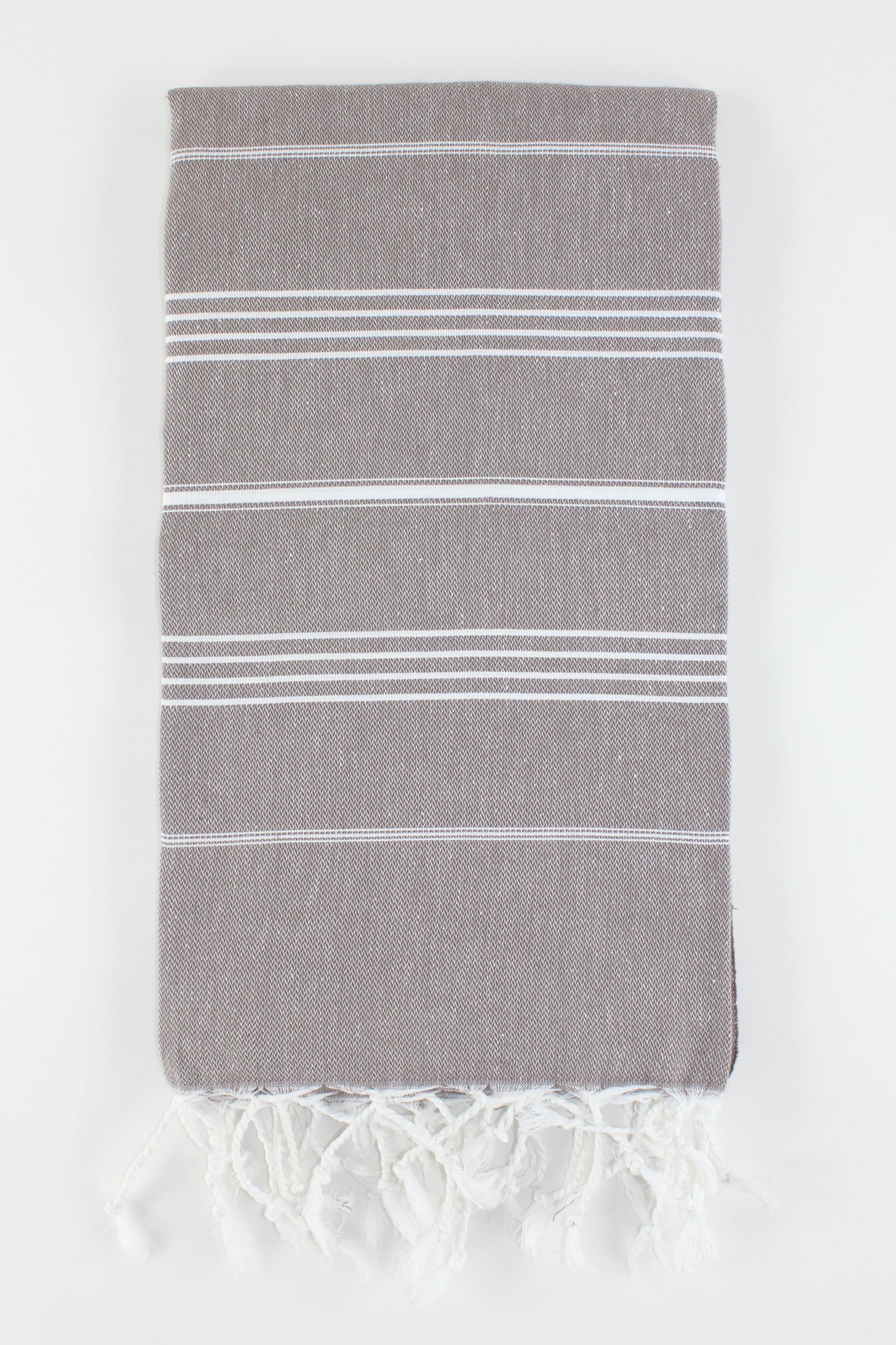 Premium Turkish Classic Striped Towel Peshtemal Fouta (Brown)