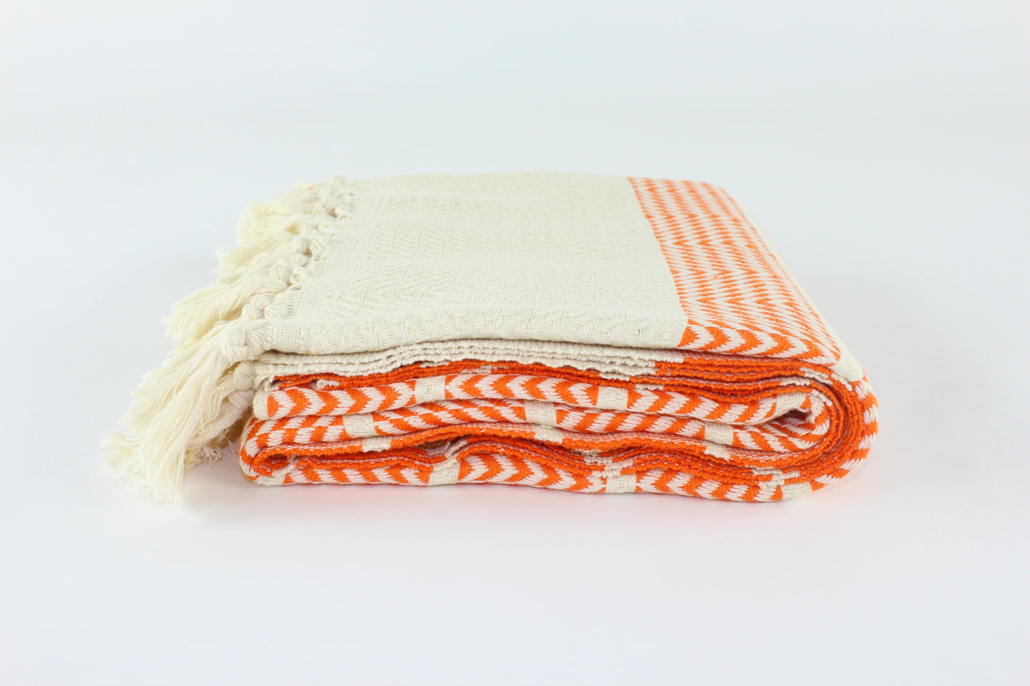 Premium Turkish Herringbone Towel Peshtemal Fouta (Orange)