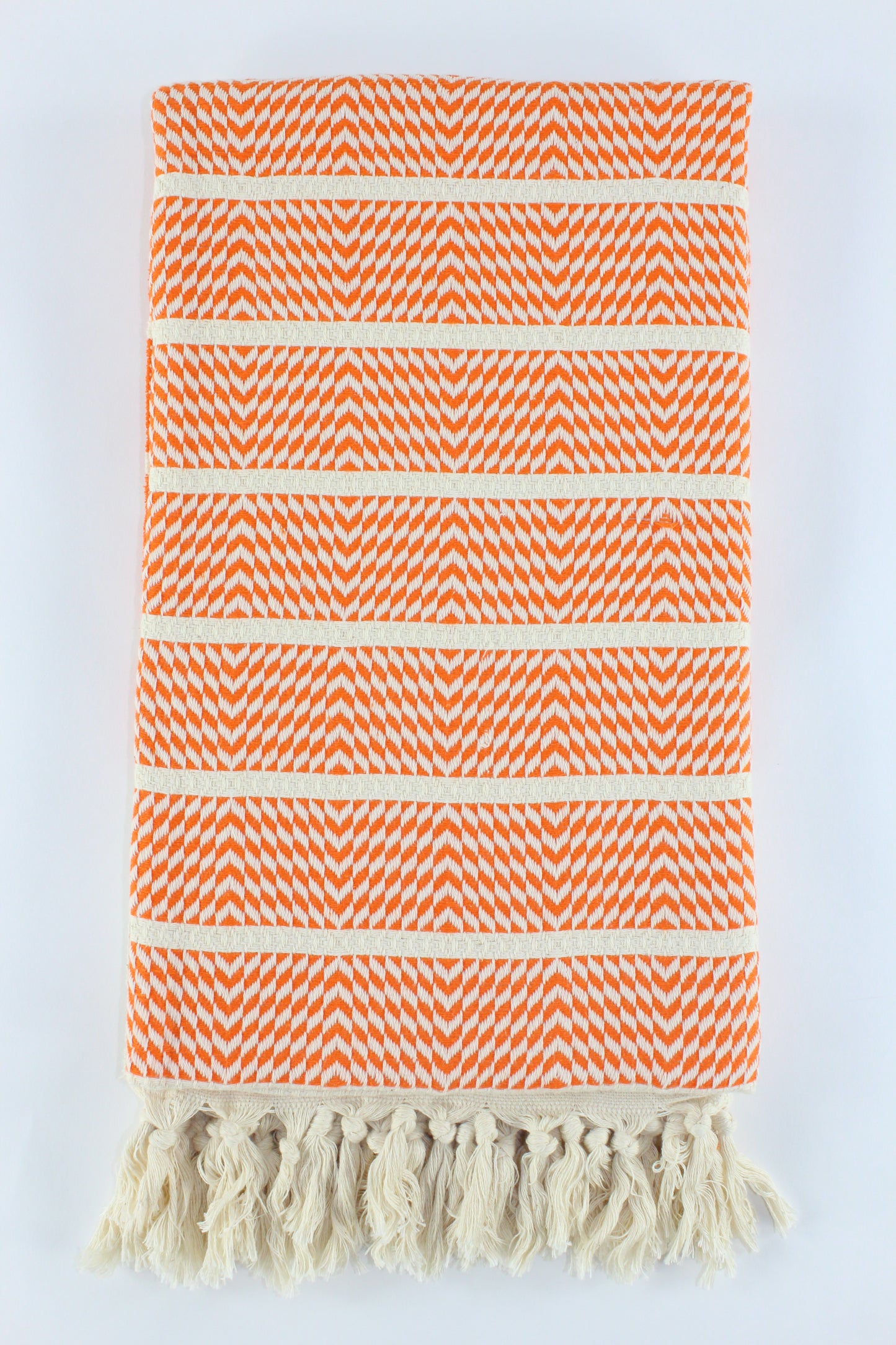 Premium Turkish Herringbone Towel Peshtemal Fouta (Orange)