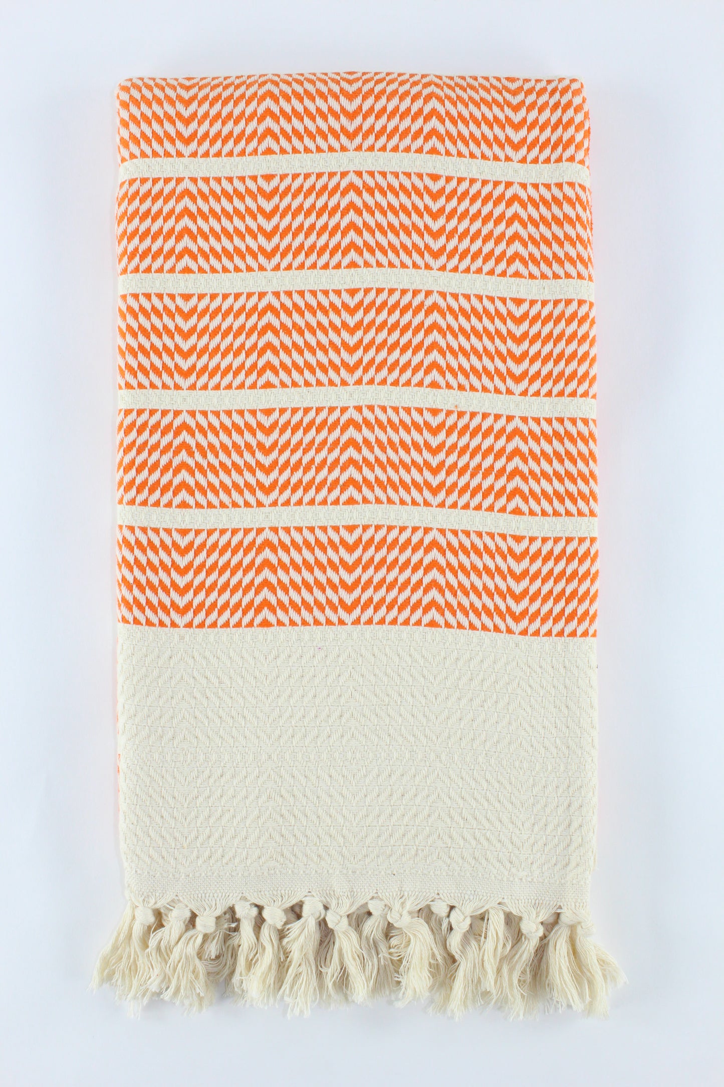 Premium Turkish Herringbone Towel Peshtemal Fouta (Orange)