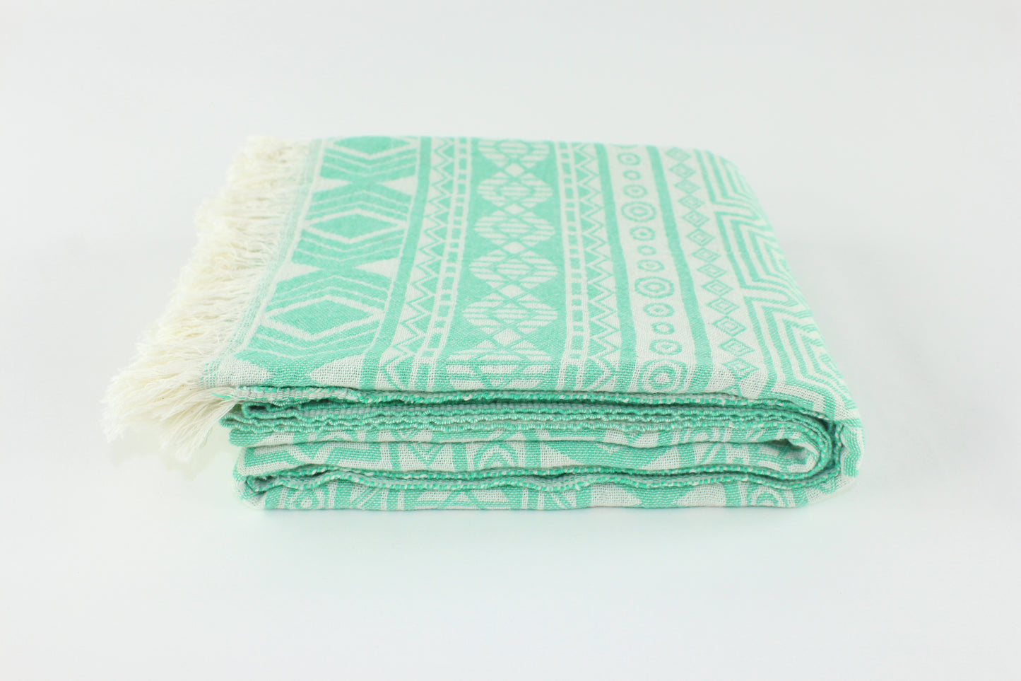 Premium Turkish Double Layer Kilim Towel Peshtemal Fouta (Seafoam Green)