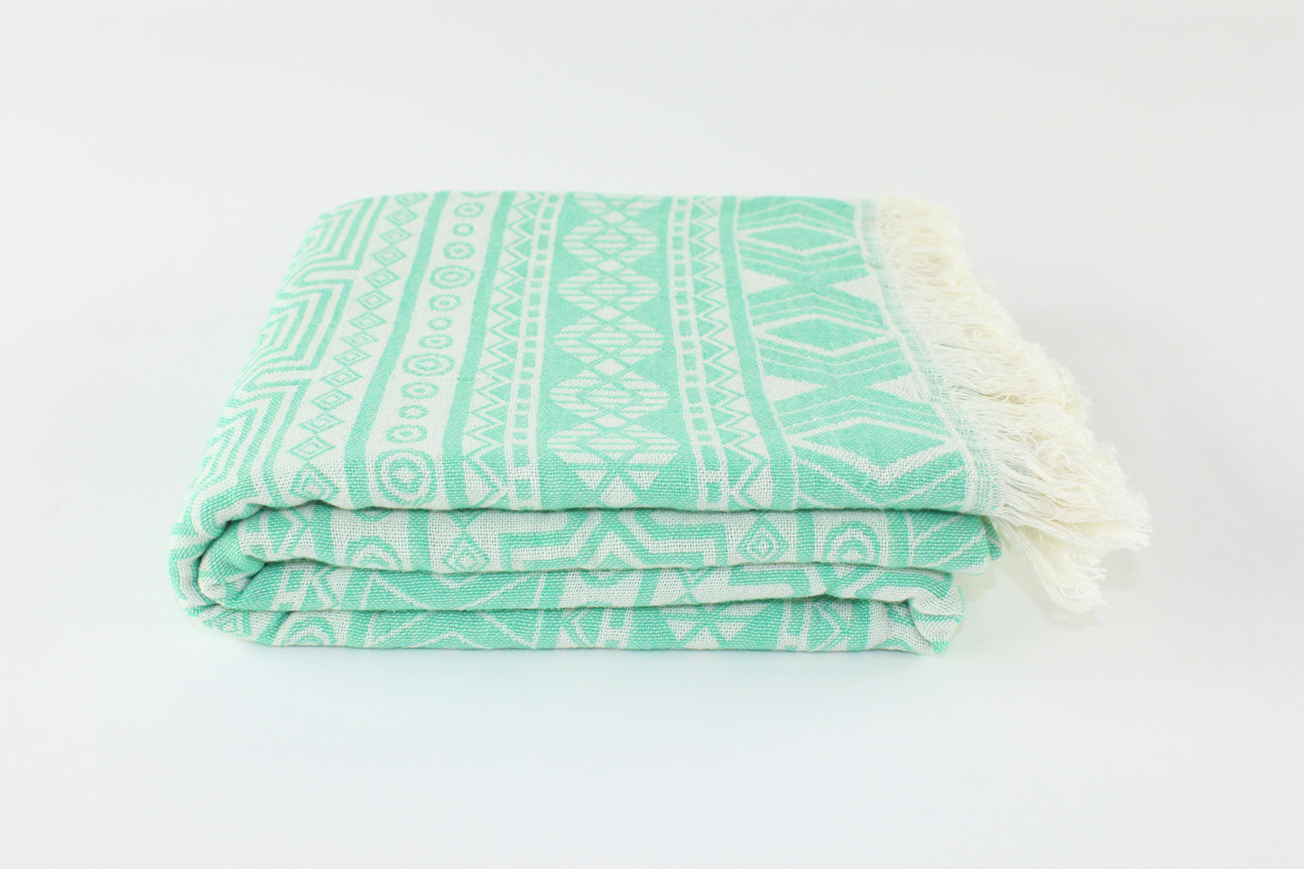 Premium Turkish Double Layer Kilim Towel Peshtemal Fouta (Seafoam Green)