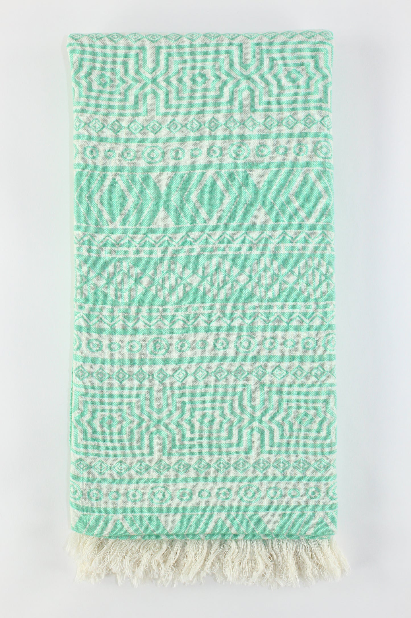 Premium Turkish Double Layer Kilim Towel Peshtemal Fouta (Seafoam Green)