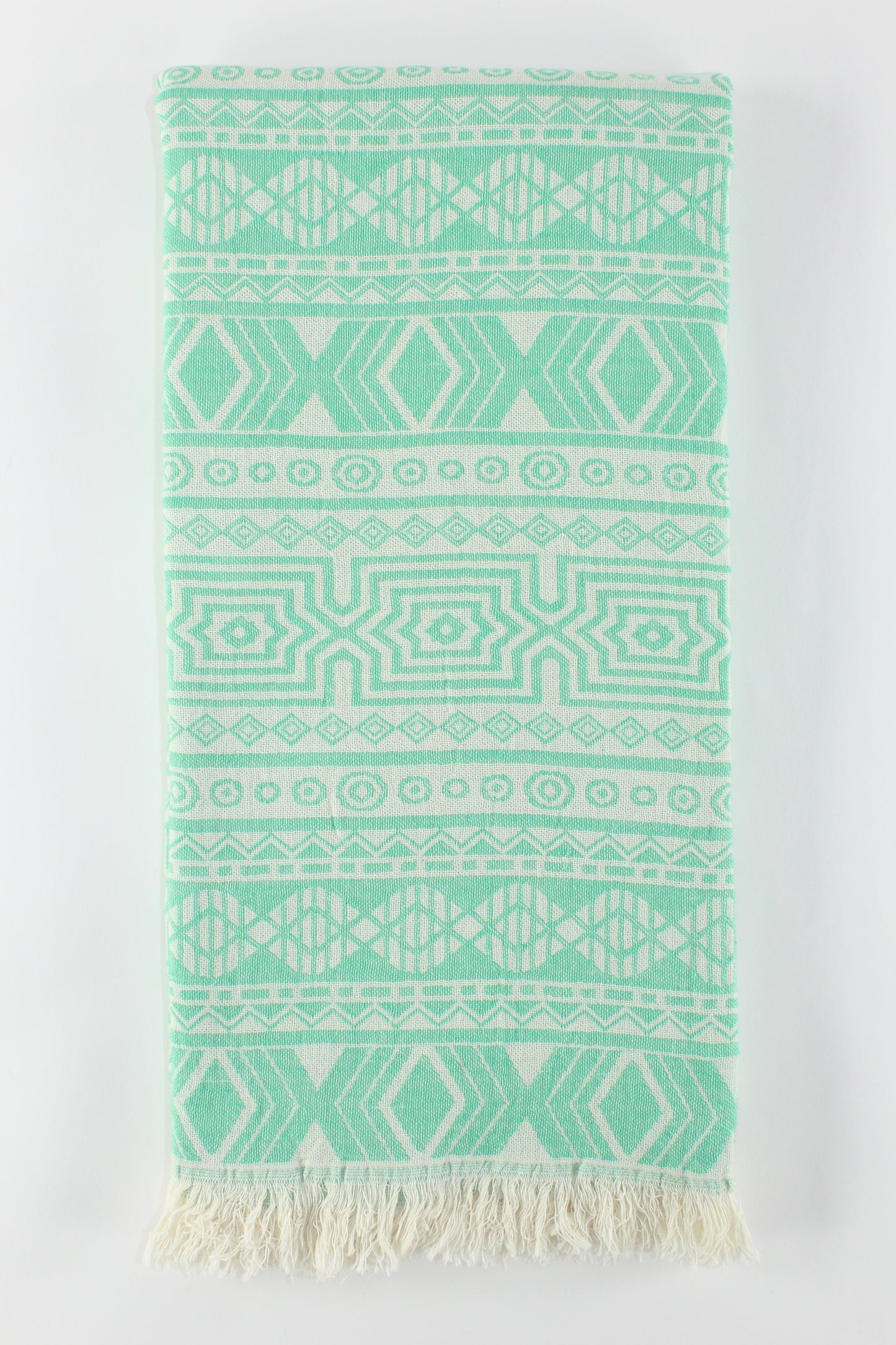 Premium Turkish Double Layer Kilim Towel Peshtemal Fouta (Seafoam Green)