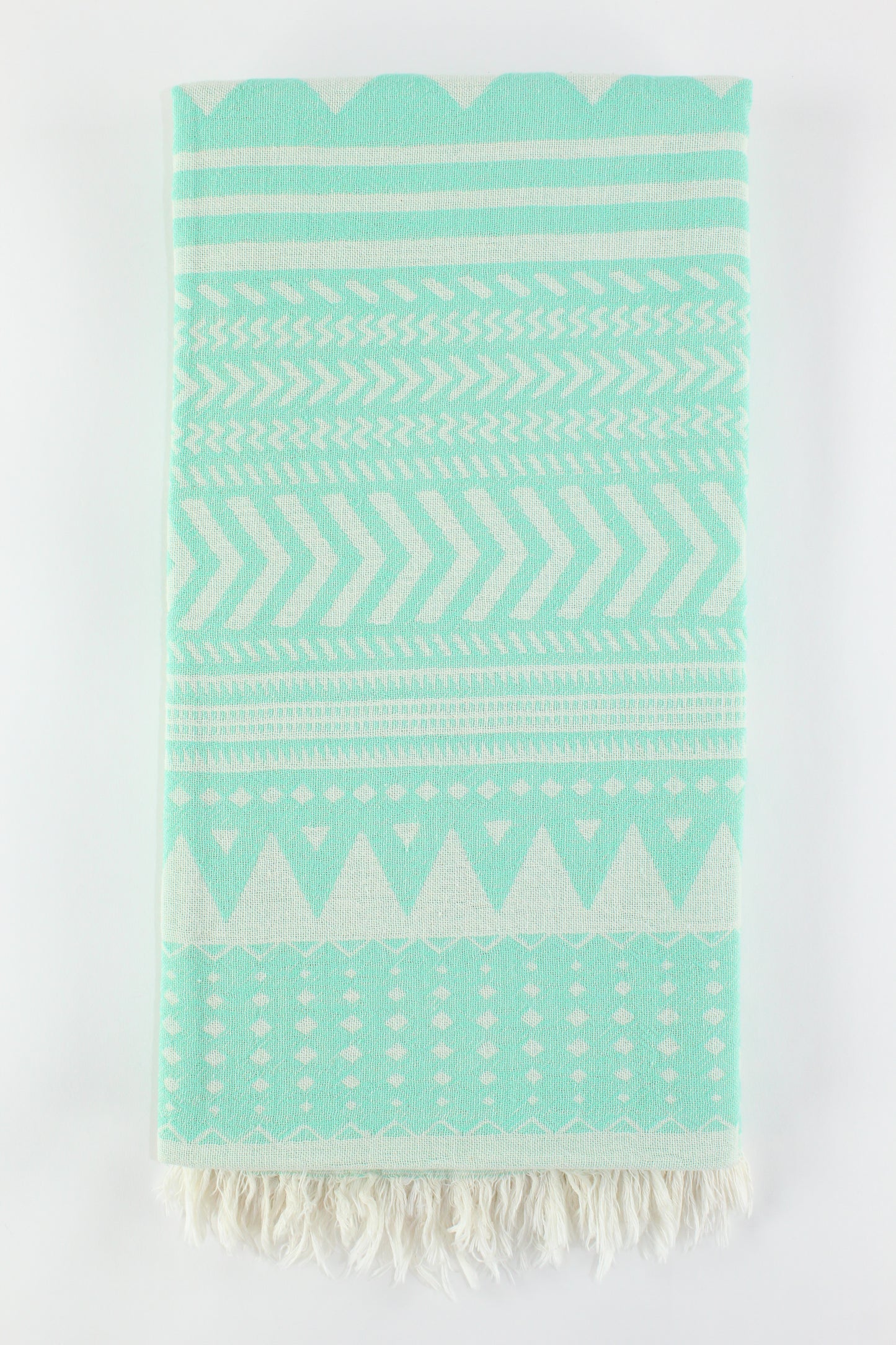 Premium Turkish Double Layer Kilim Towel Peshtemal Fouta (Seafoam Green)