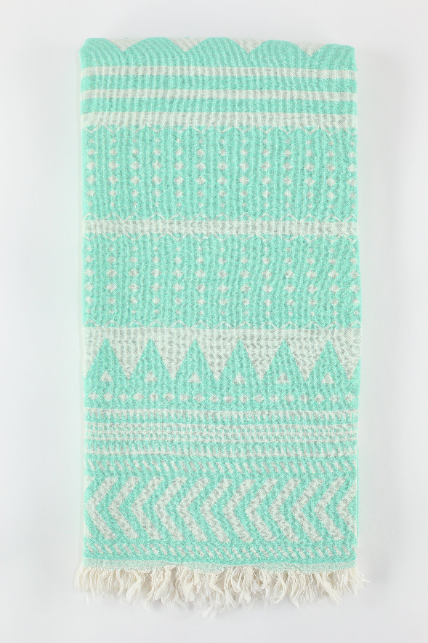 Premium Turkish Double Layer Kilim Towel Peshtemal Fouta (Seafoam Green)