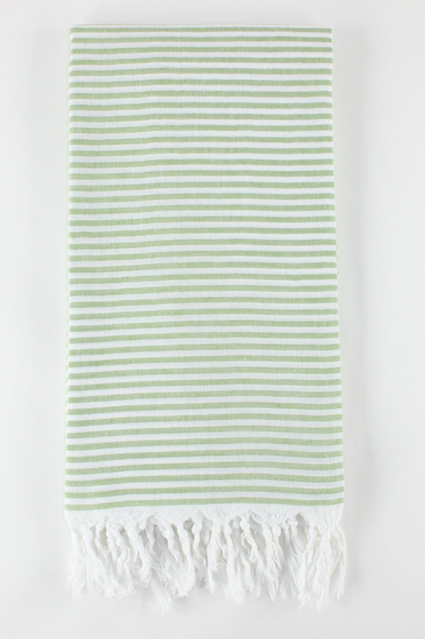 Premium Turkish Full Thin Striped Towel Peshtemal Fouta (Olive Green)