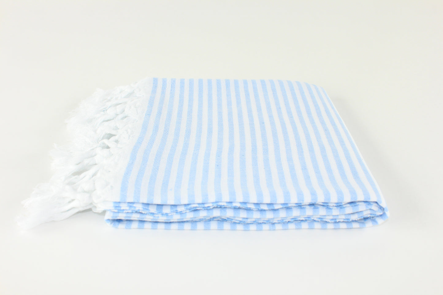 Premium Turkish Full Thin Striped Towel Peshtemal Fouta (Blue)