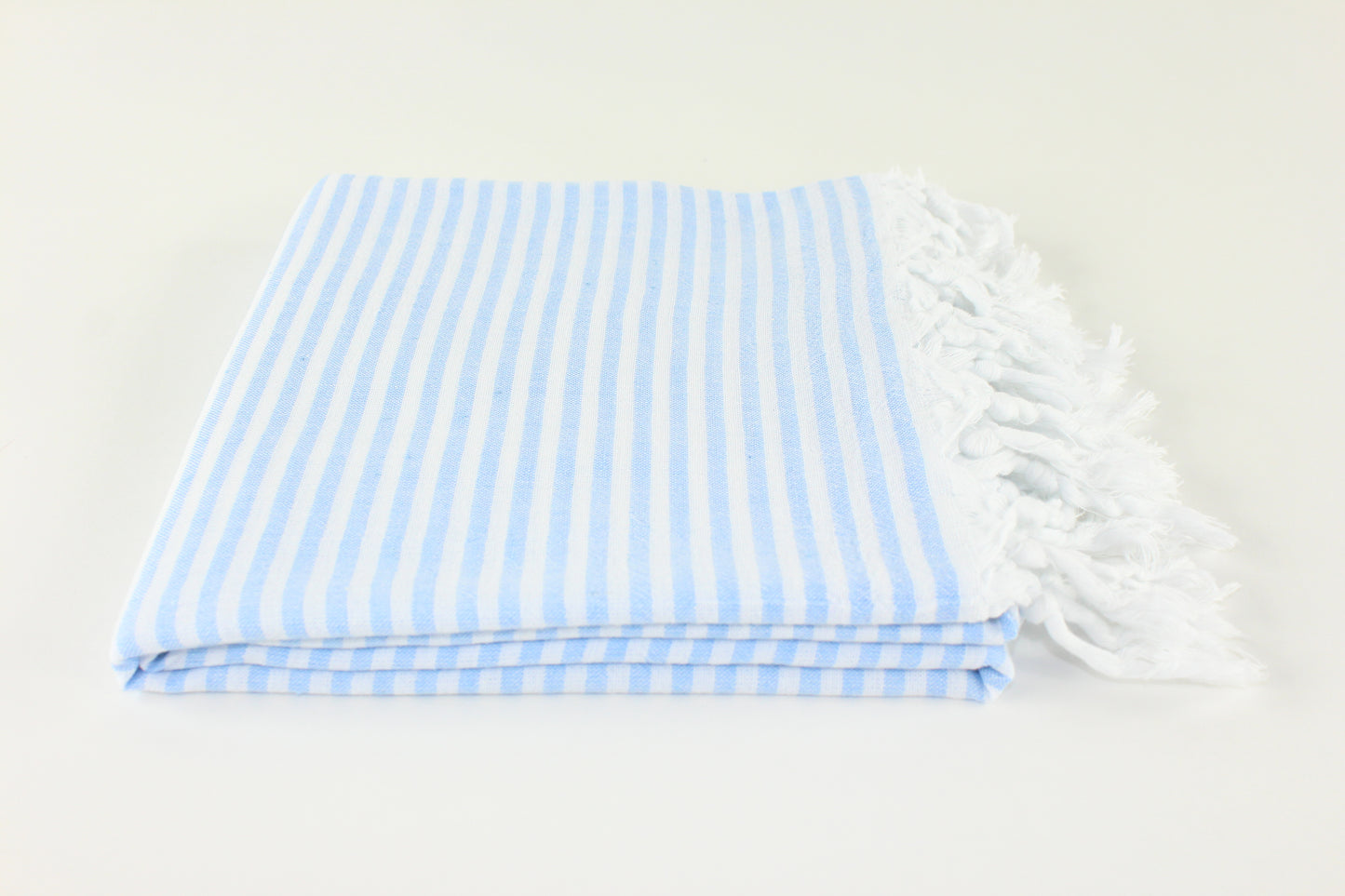 Premium Turkish Full Thin Striped Towel Peshtemal Fouta (Blue)