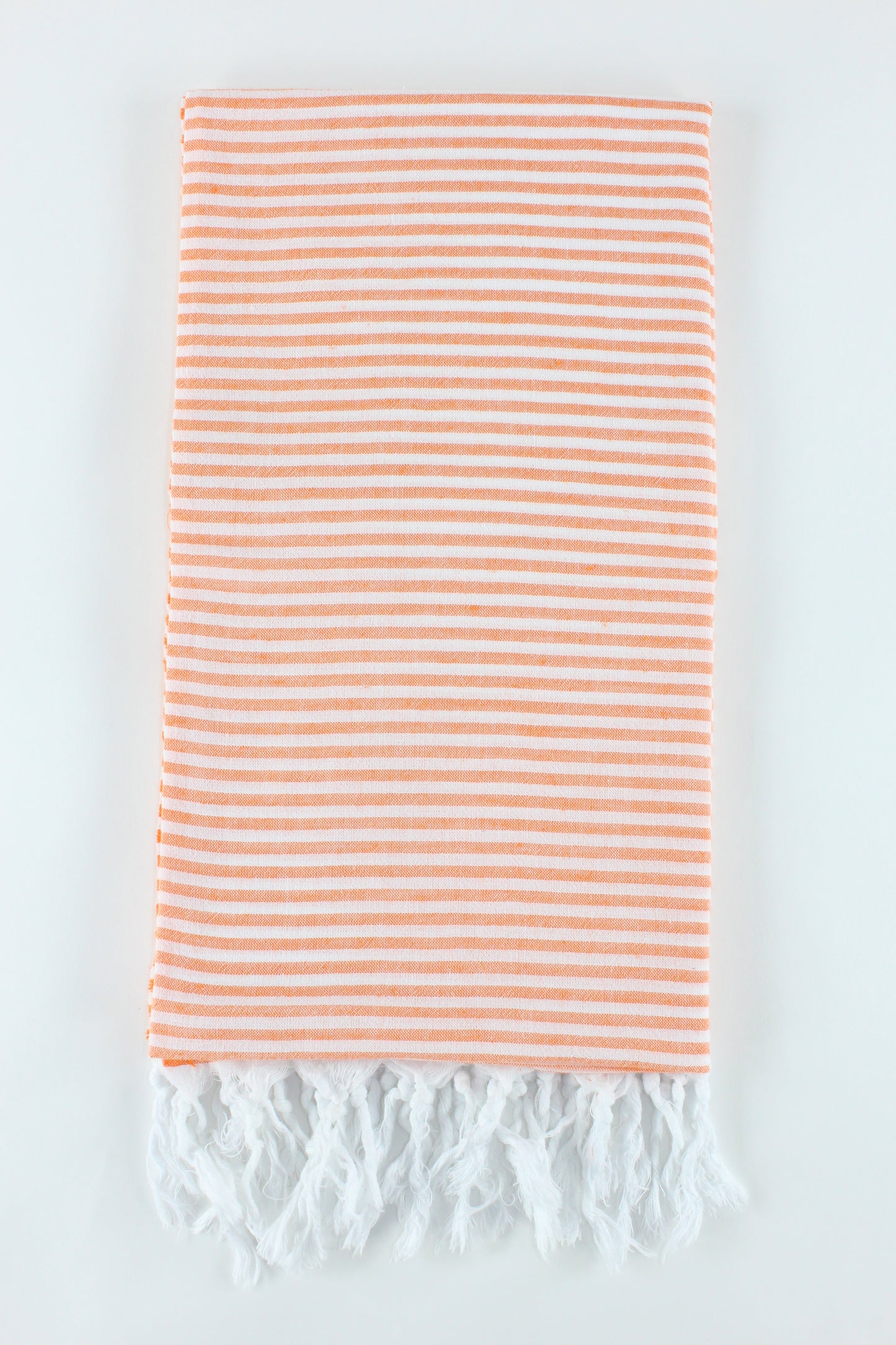 Premium Turkish Full Thin Striped Towel Peshtemal Fouta (Orange)