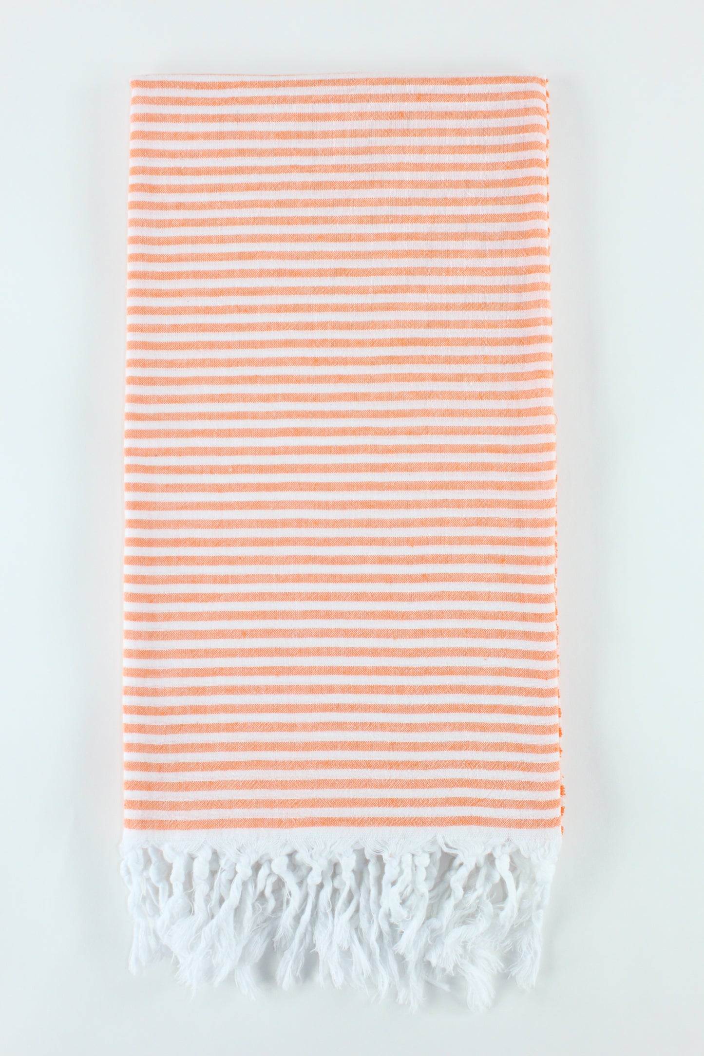 Premium Turkish Full Thin Striped Towel Peshtemal Fouta (Orange)