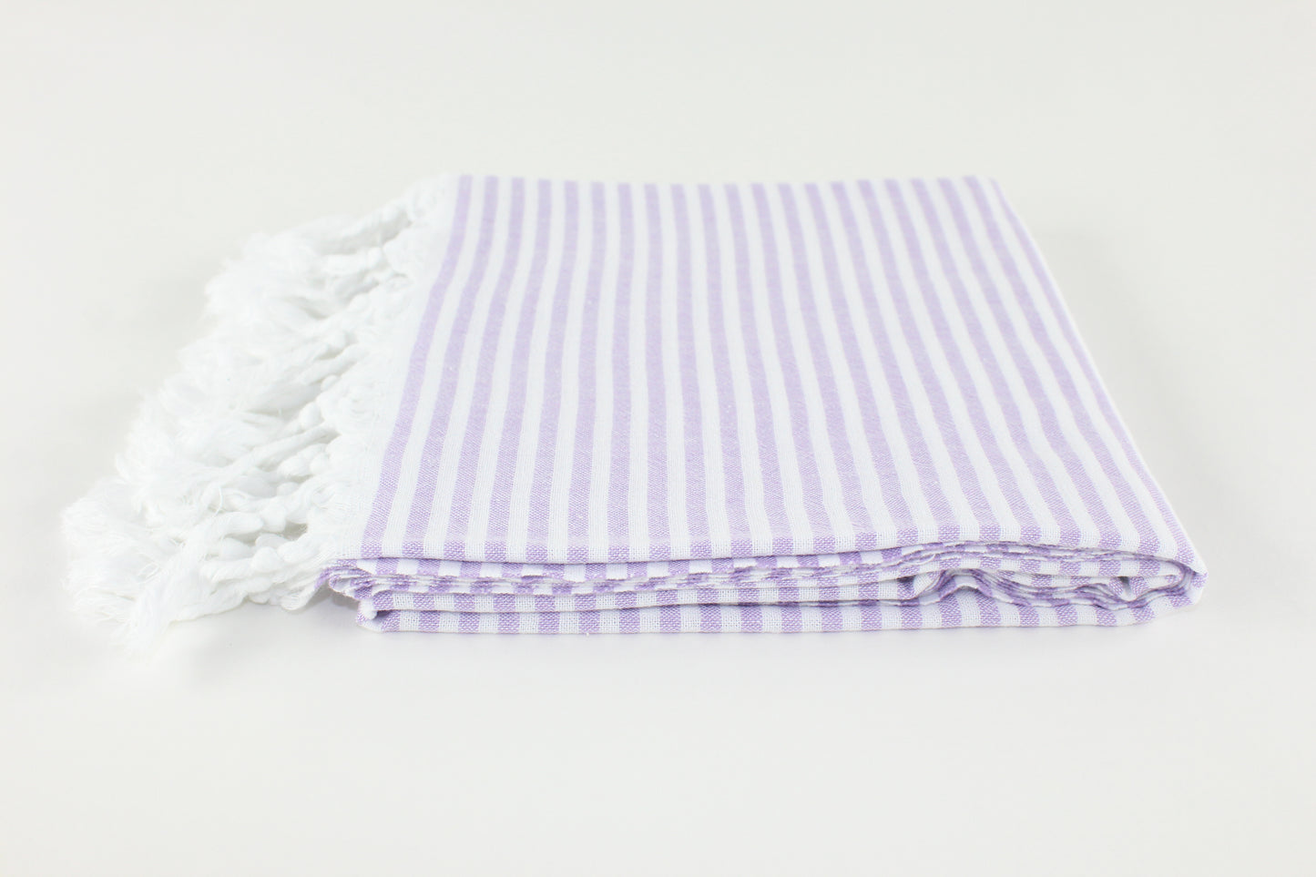 Premium Turkish Full Thin Striped Towel Peshtemal Fouta (Lilac)