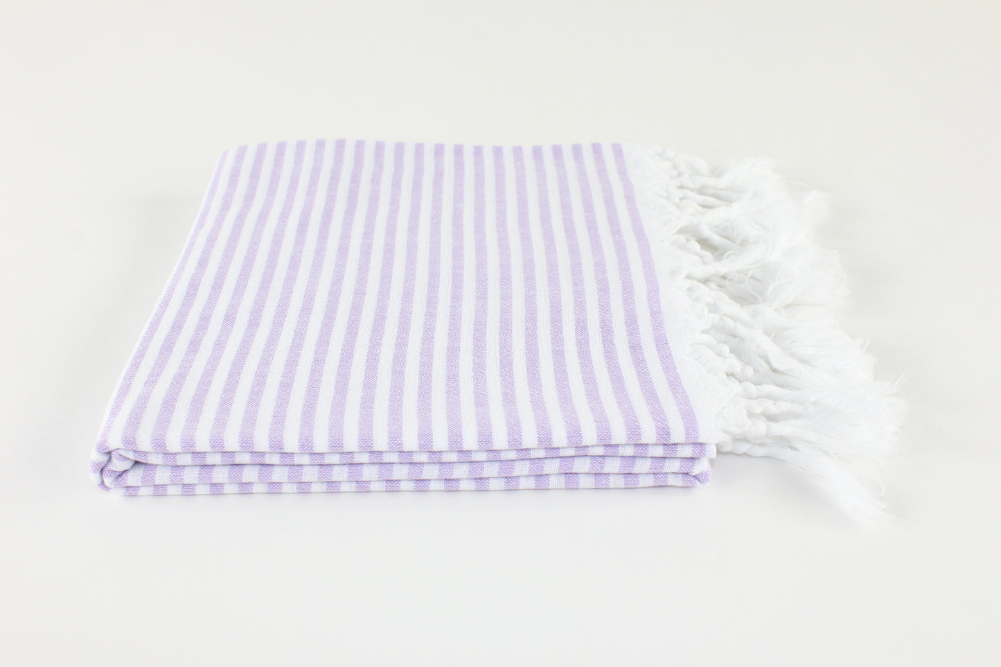 Premium Turkish Full Thin Striped Towel Peshtemal Fouta (Lilac)