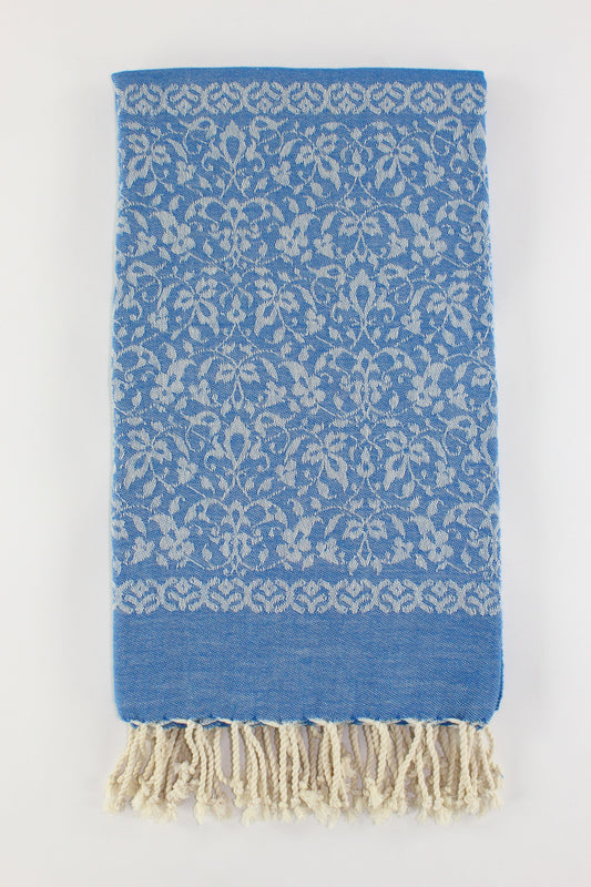 Premium Turkish Towel Peshtemal Fouta (Blue)