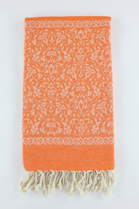 Premium Turkish Towel Peshtemal Fouta (Orange)