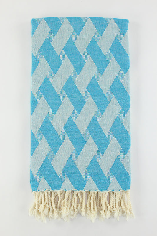 Premium Turkish Towel Peshtemal Fouta (Teal Blue)