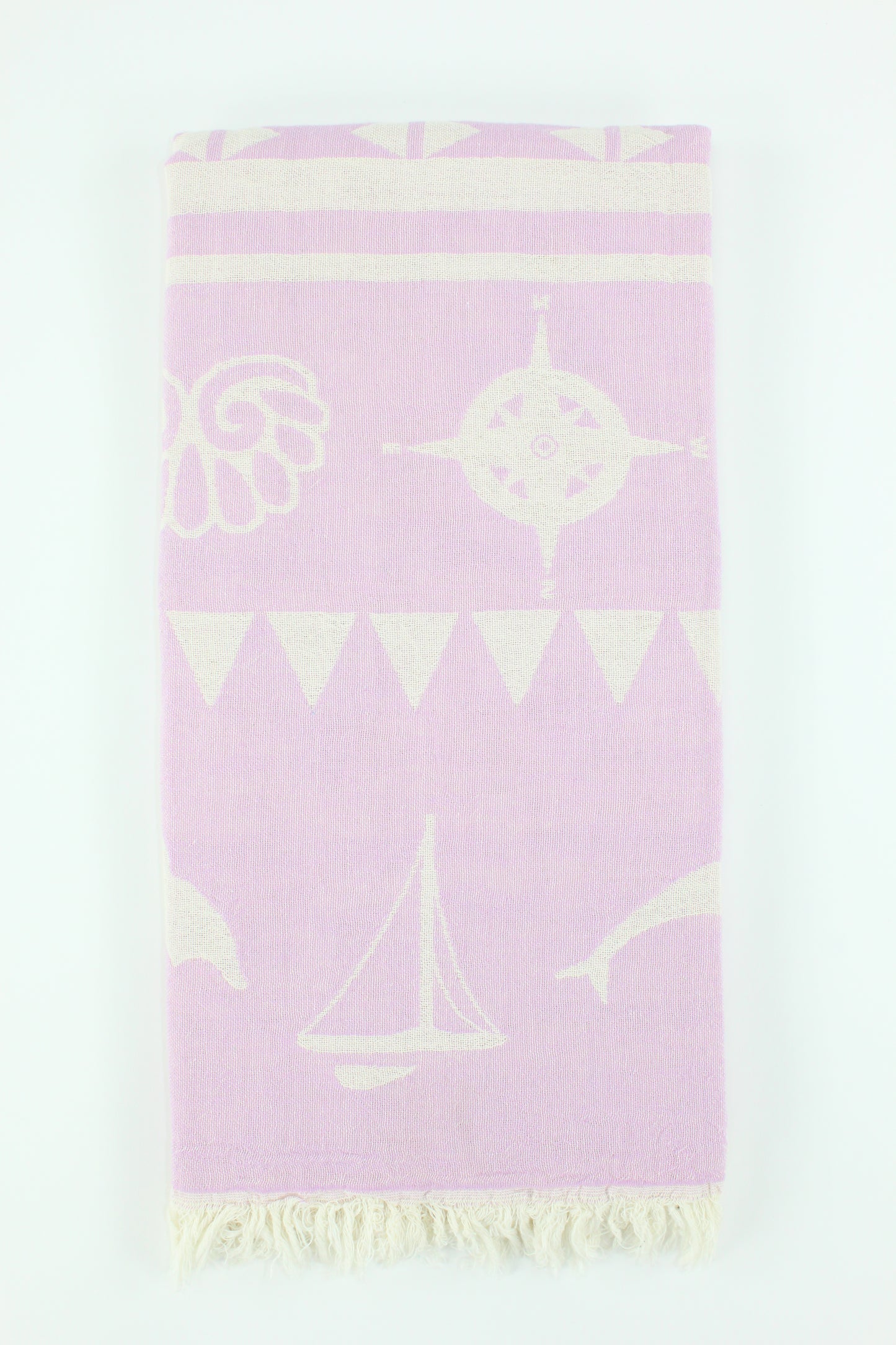 Premium Turkish Double Layer Towel Peshtemal Fouta (Pink Lilac)