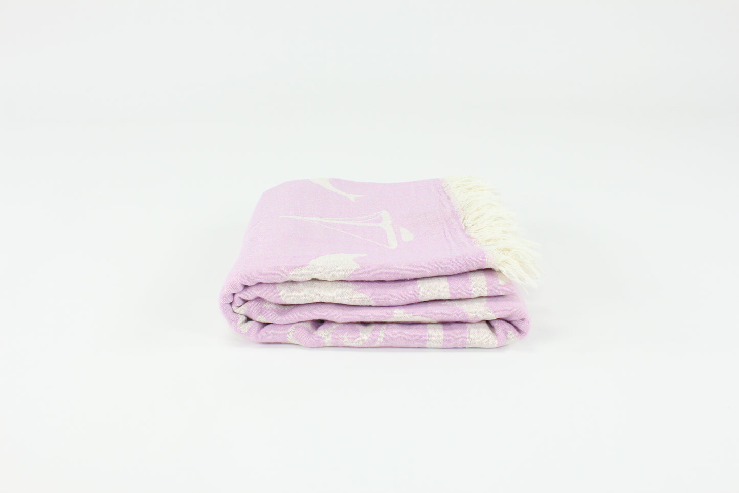 Premium Turkish Double Layer Towel Peshtemal Fouta (Pink Lilac)