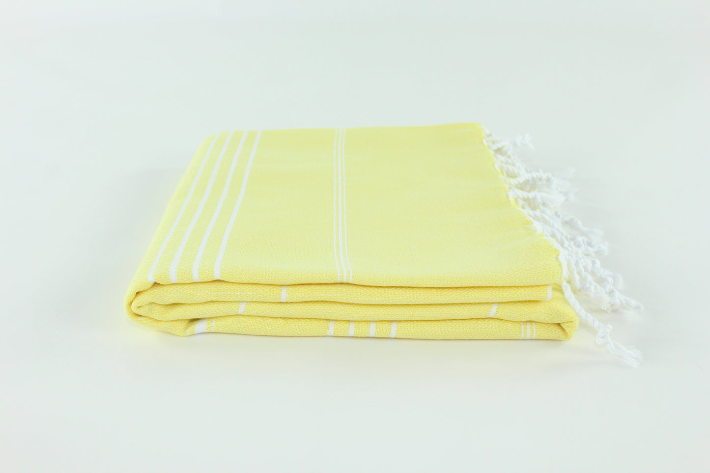 Premium Turkish Classic Striped Towel Peshtemal Fouta (Yellow)