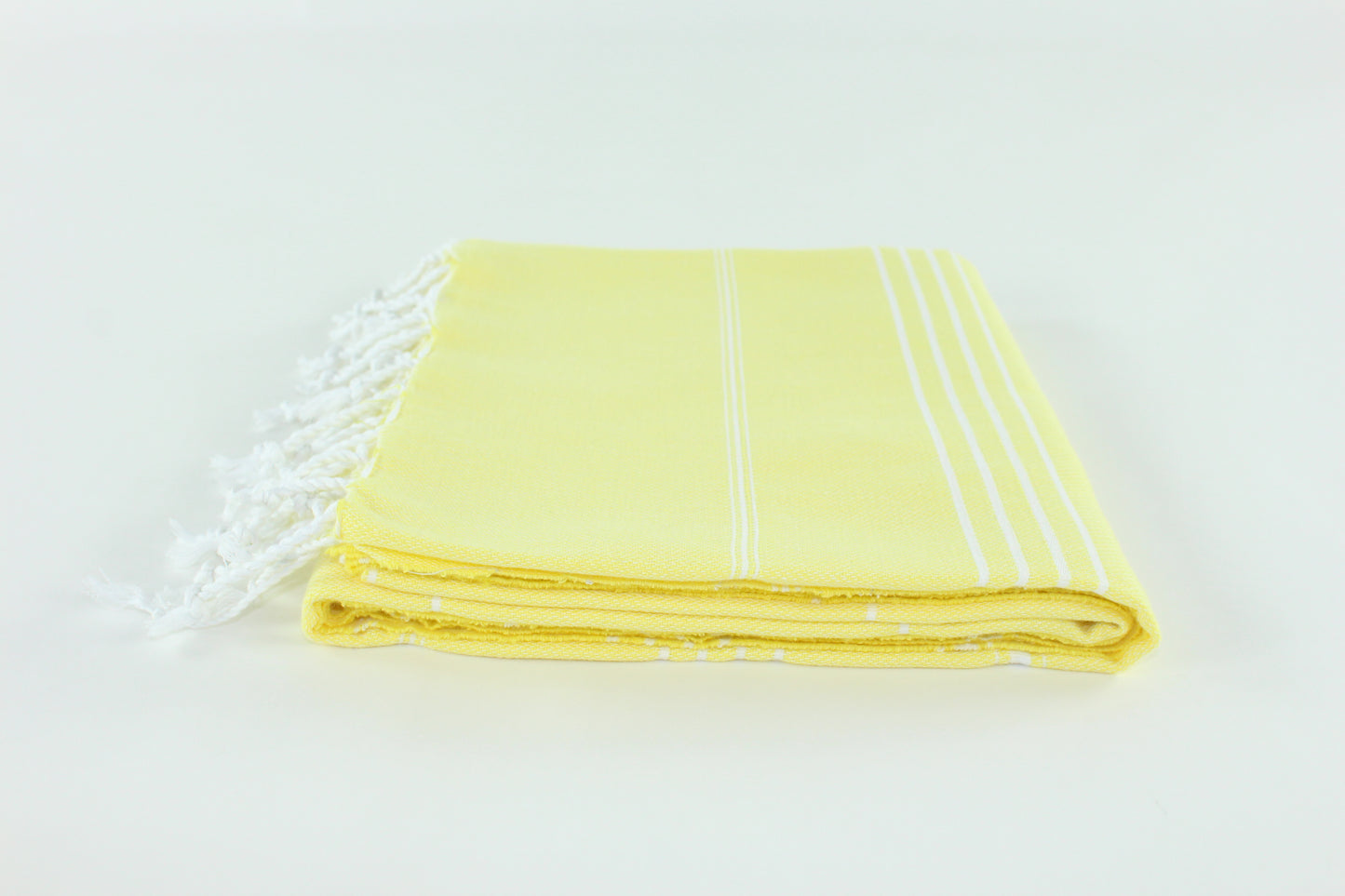 Premium Turkish Classic Striped Towel Peshtemal Fouta (Yellow)