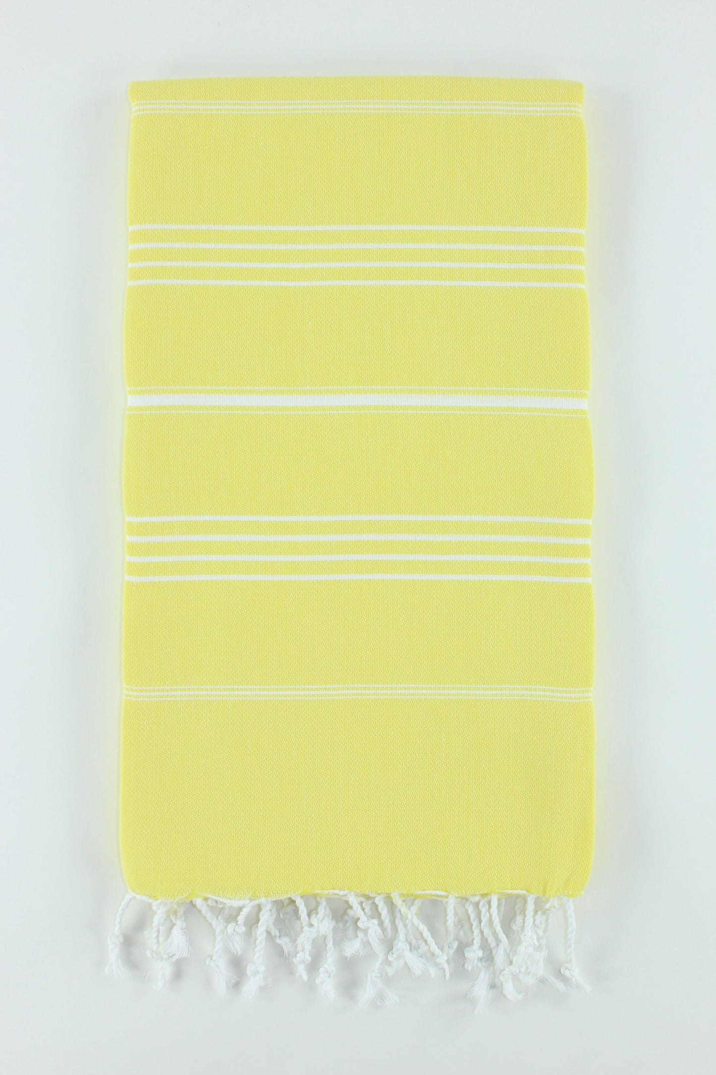 Premium Turkish Classic Striped Towel Peshtemal Fouta (Yellow)